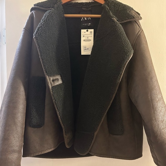 Zara double faced sherpa jacket - Picture 2 of 6